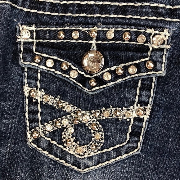 𝅺MISS Chic Jeans Embellished Flap Pocket Size 1 - Picture 5 of 7